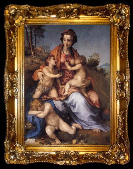 framed  Andrea del Sarto,Andrea d Agnolo di Francesco dit La Charite, ta009-2